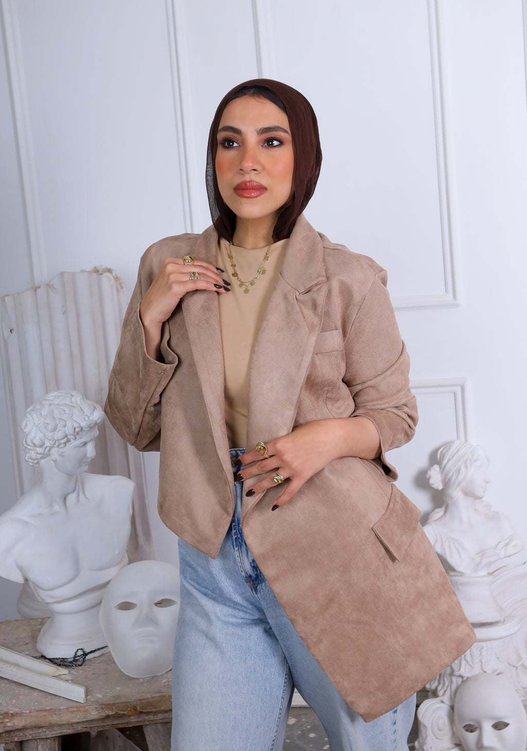 Beige Suede Jacket