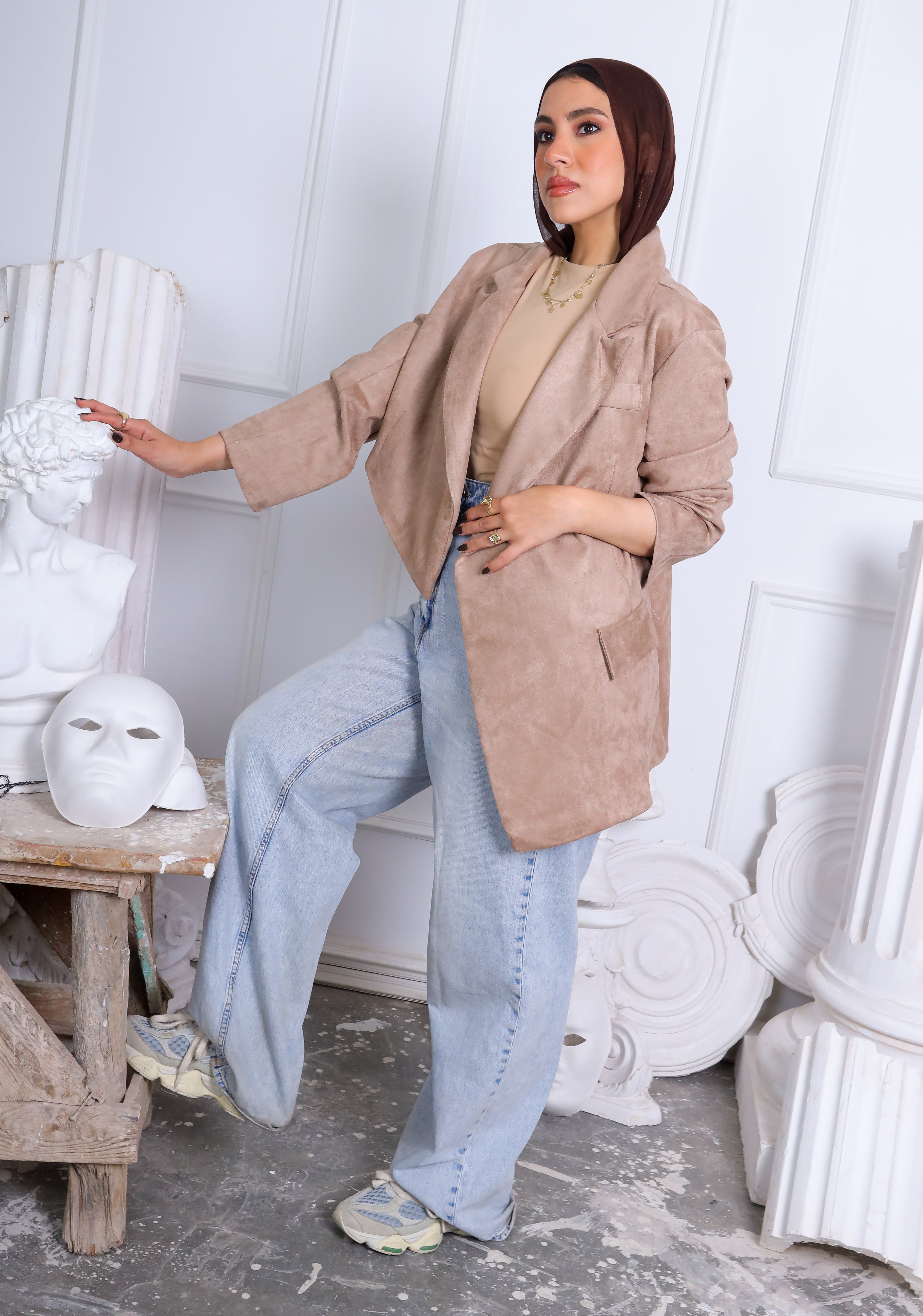 Beige Suede Jacket
