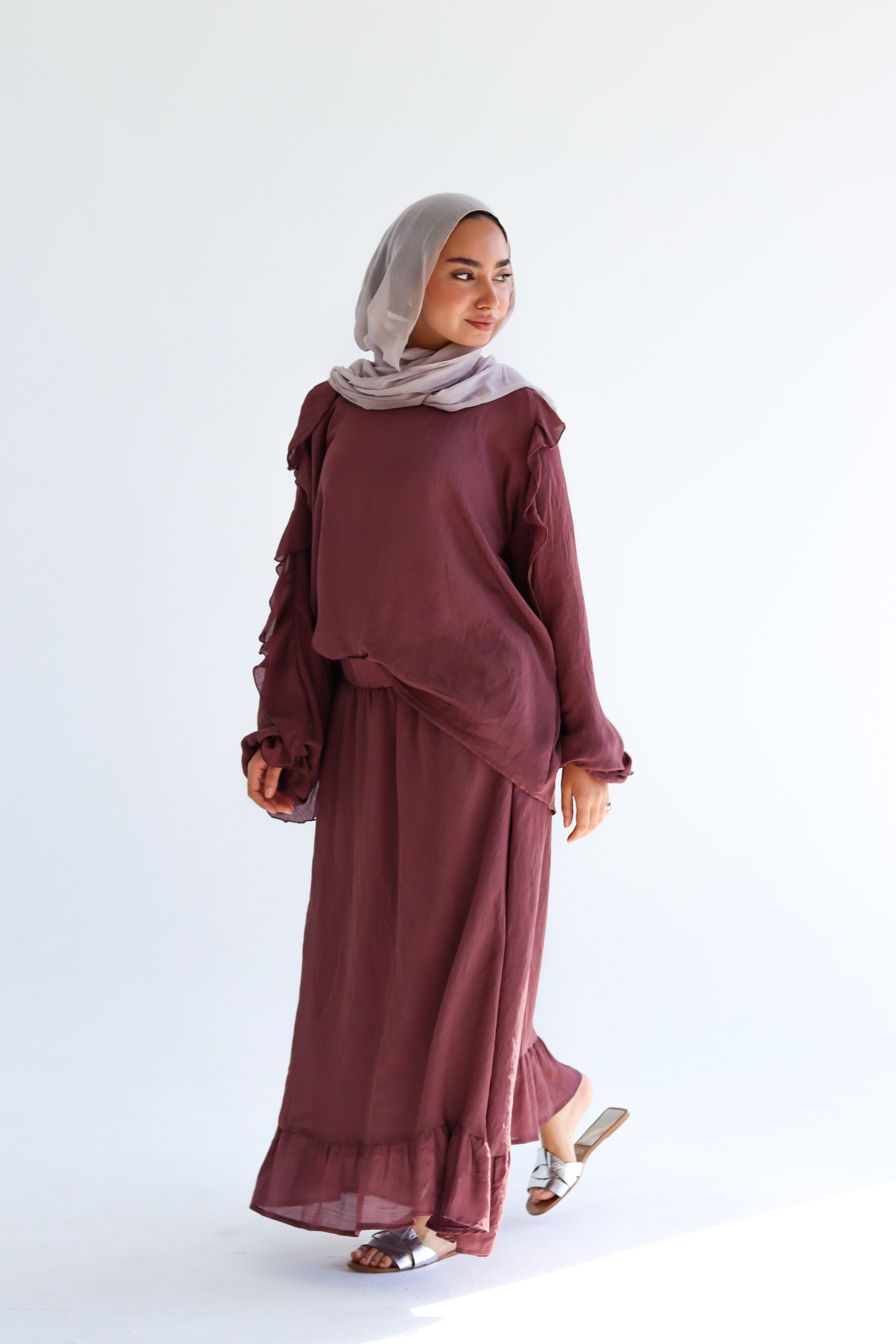 The Ruffle Set - Mauve