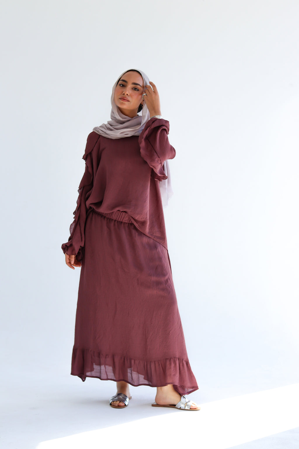 The Ruffle Set - Mauve