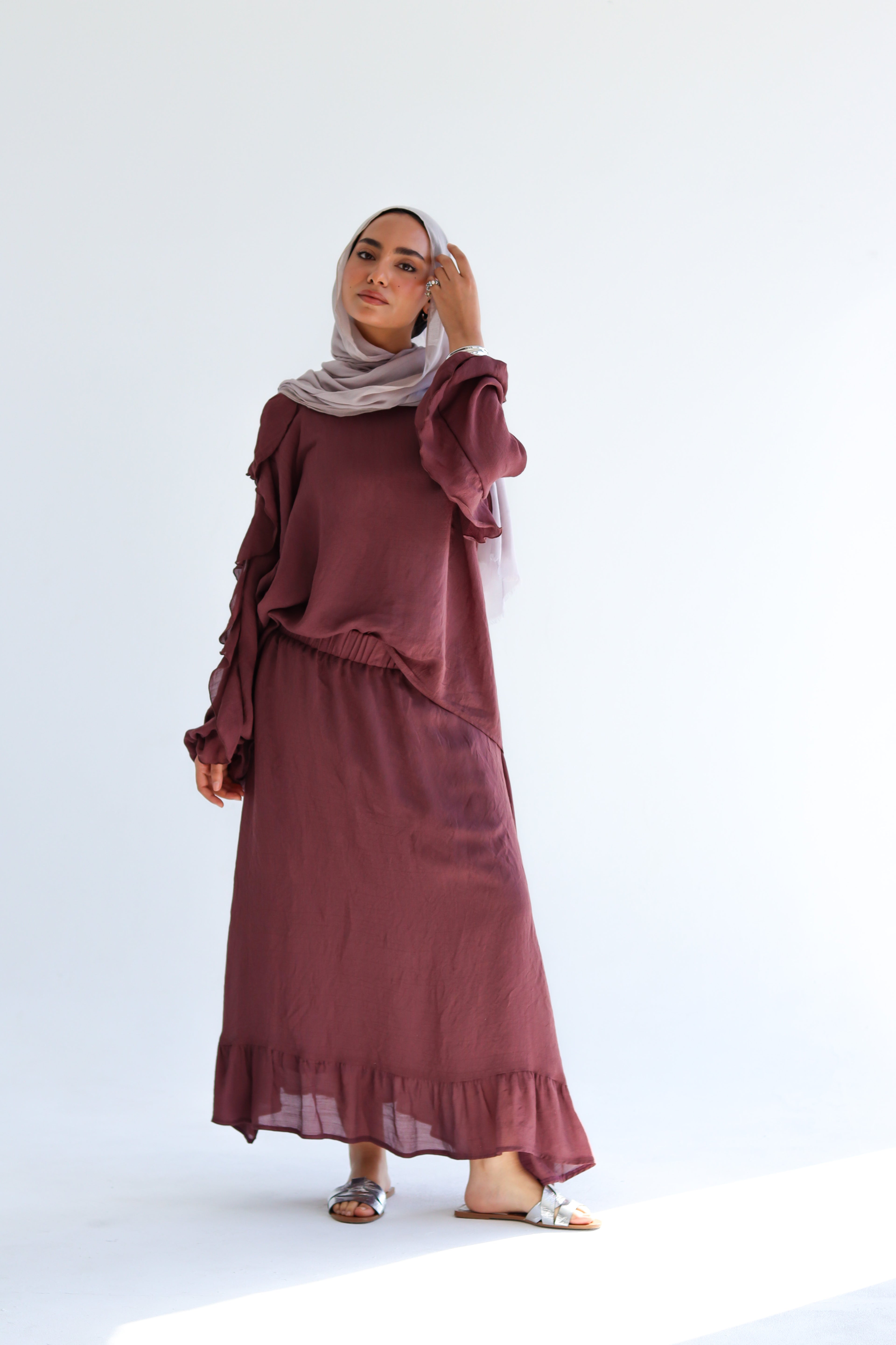 The Ruffle Set - Mauve