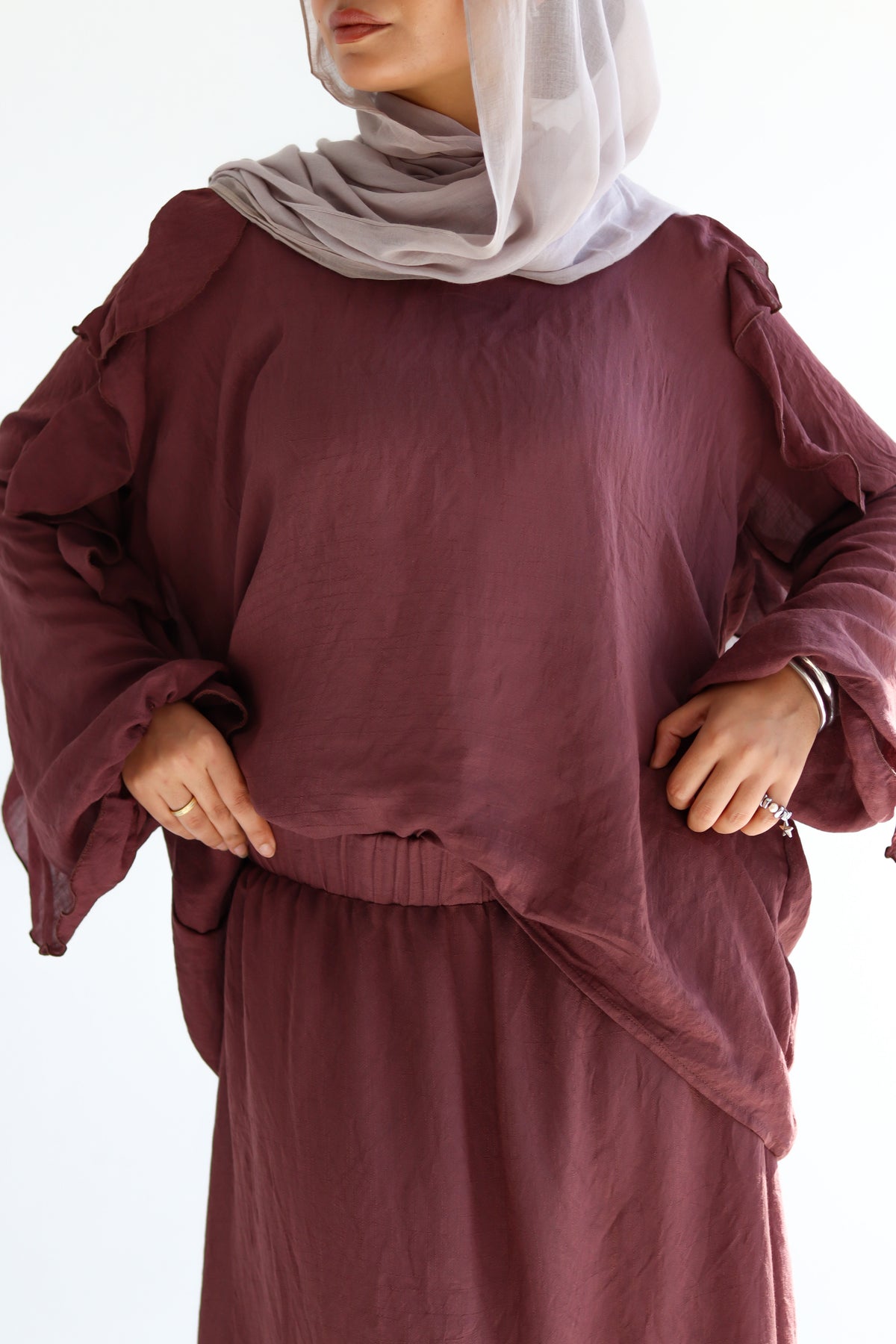 The Ruffle Set - Mauve