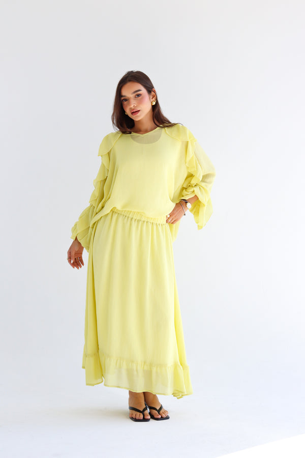 The Ruffle Set - Yellow