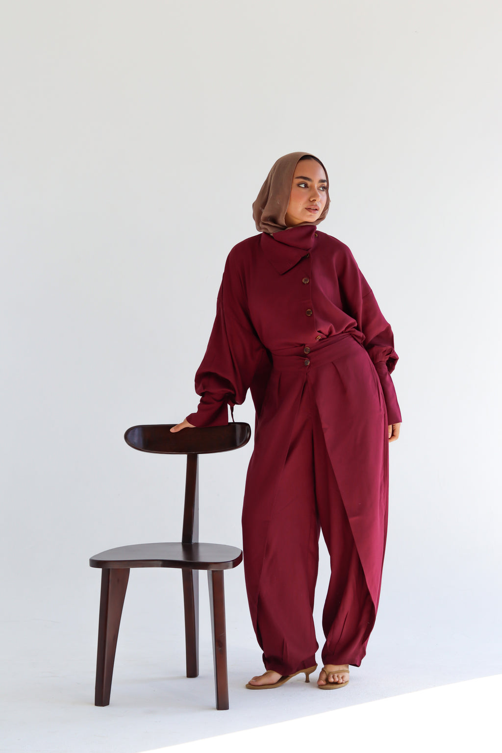 The Wrap Set - Burgandy