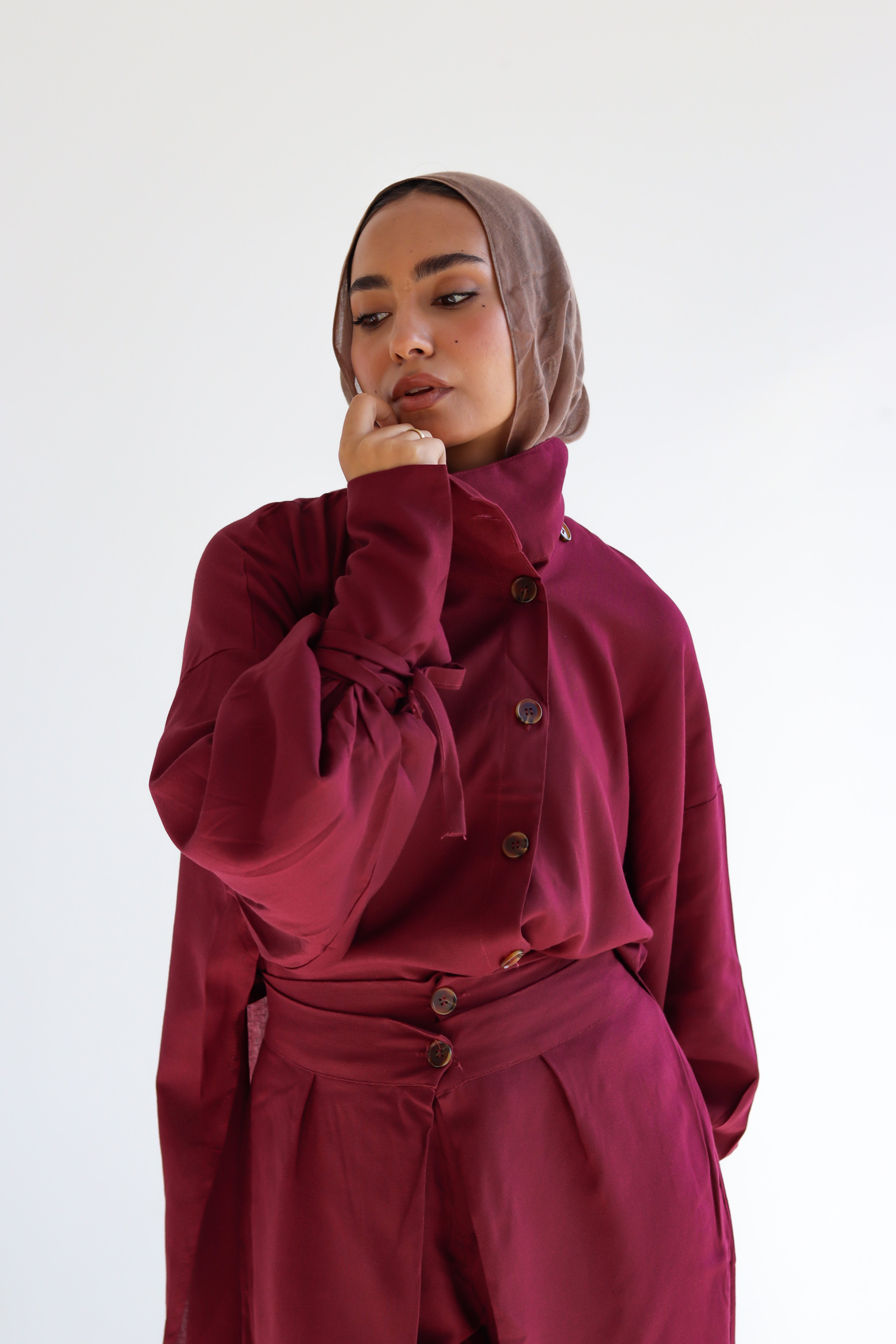 The Wrap Set - Burgandy