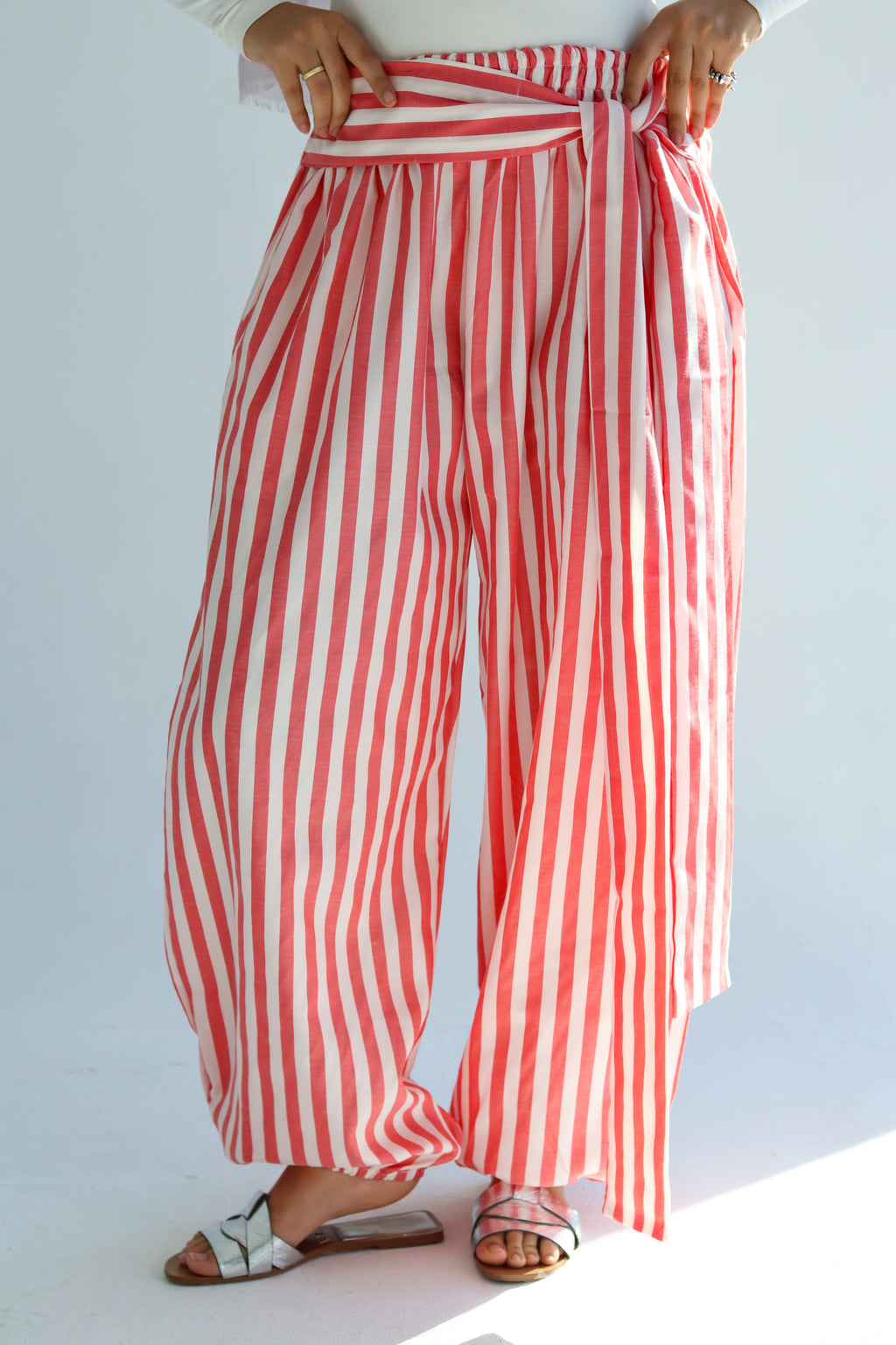 The Stripe Pant - Red