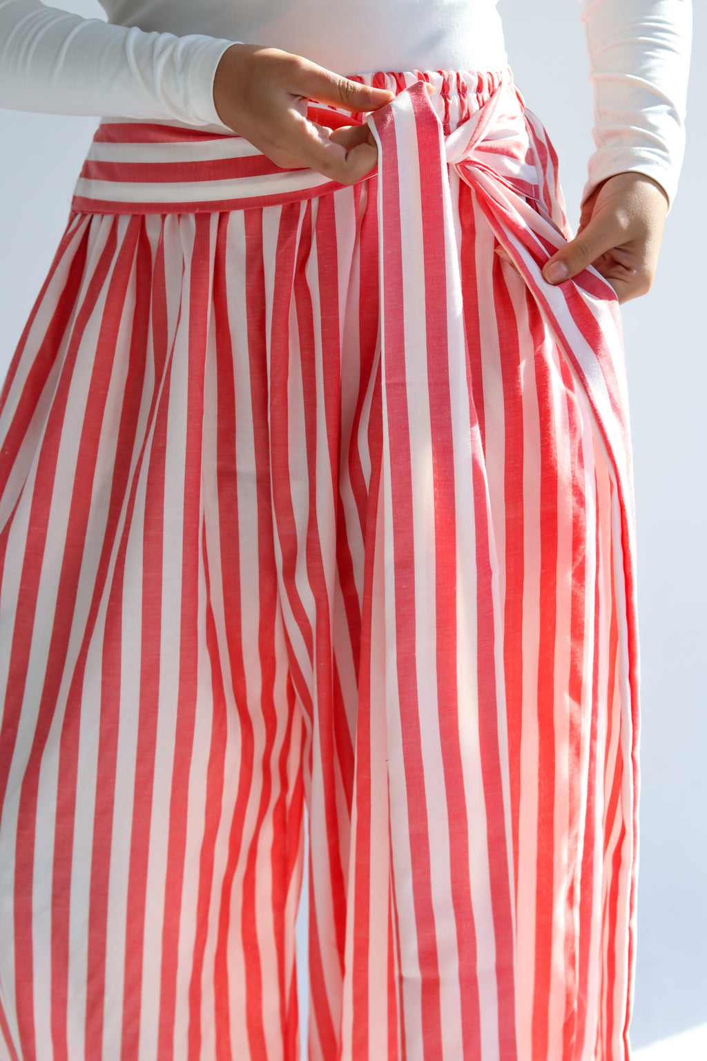 The Stripe Pant - Red