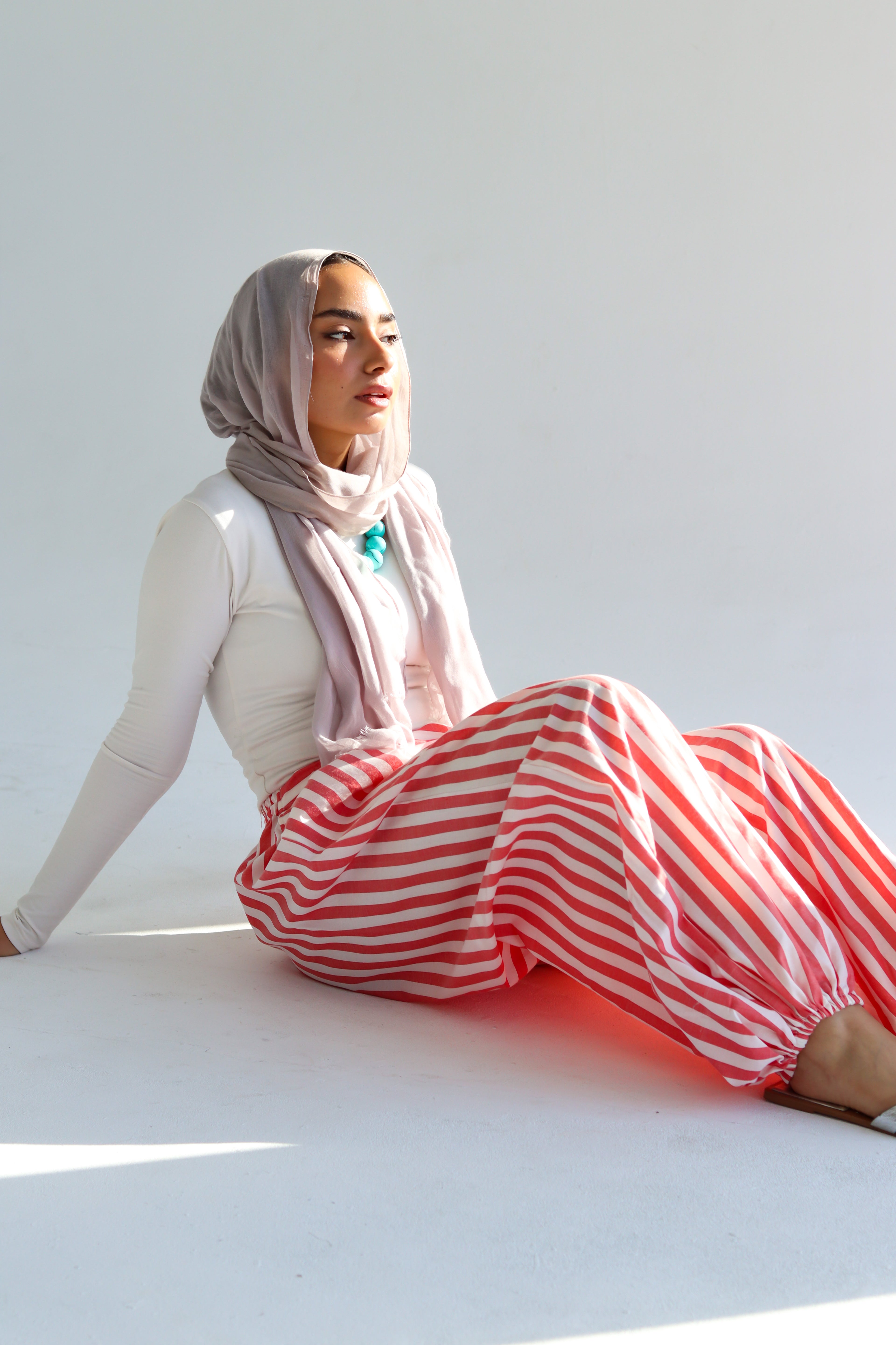 The Stripe Pant - Red