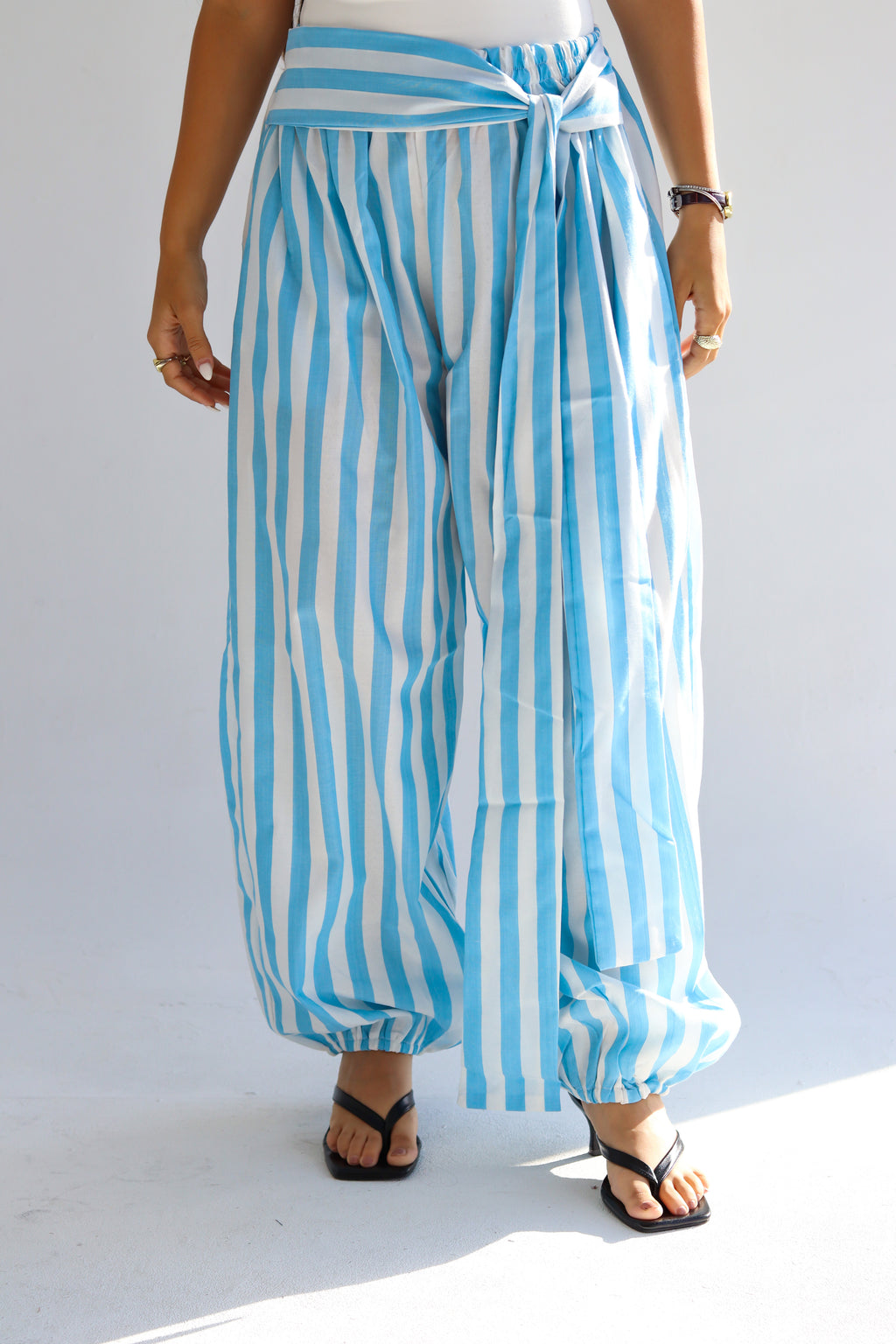 The Stripe Pant - Sky Blue