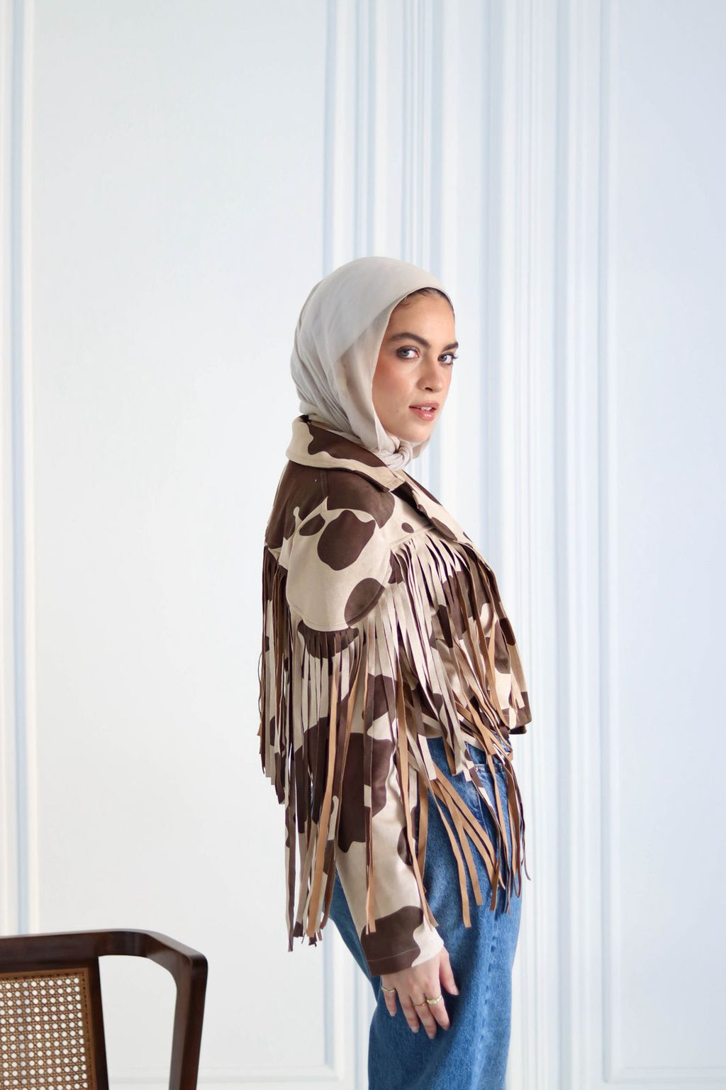 Brown Cow Tassels Jacket