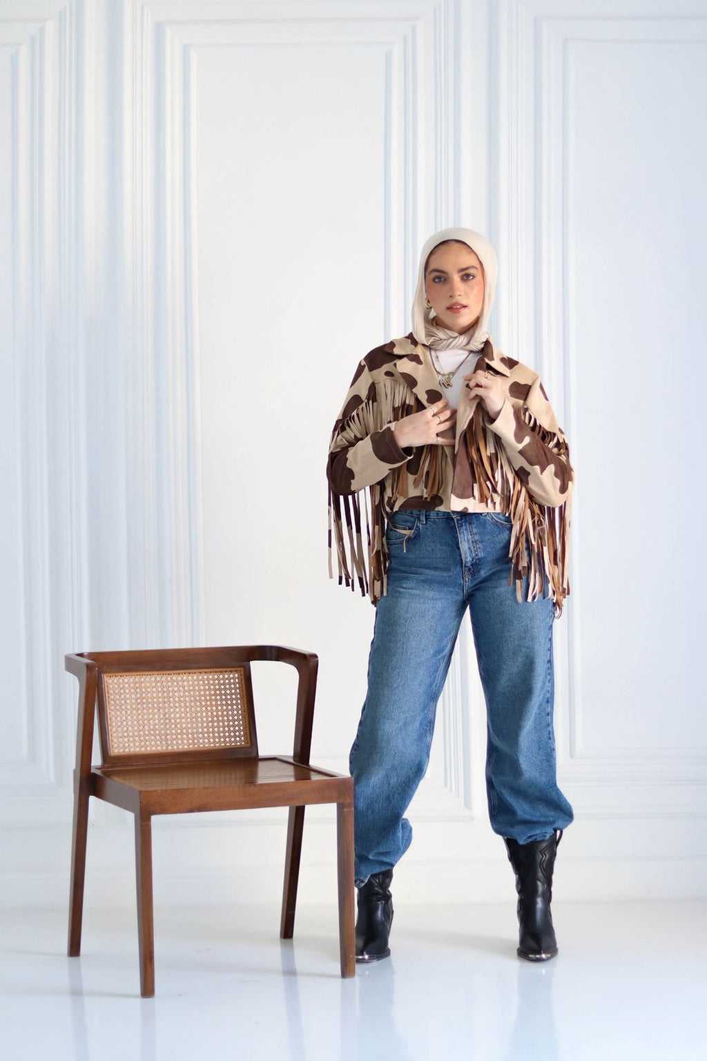 Brown Cow Tassels Jacket