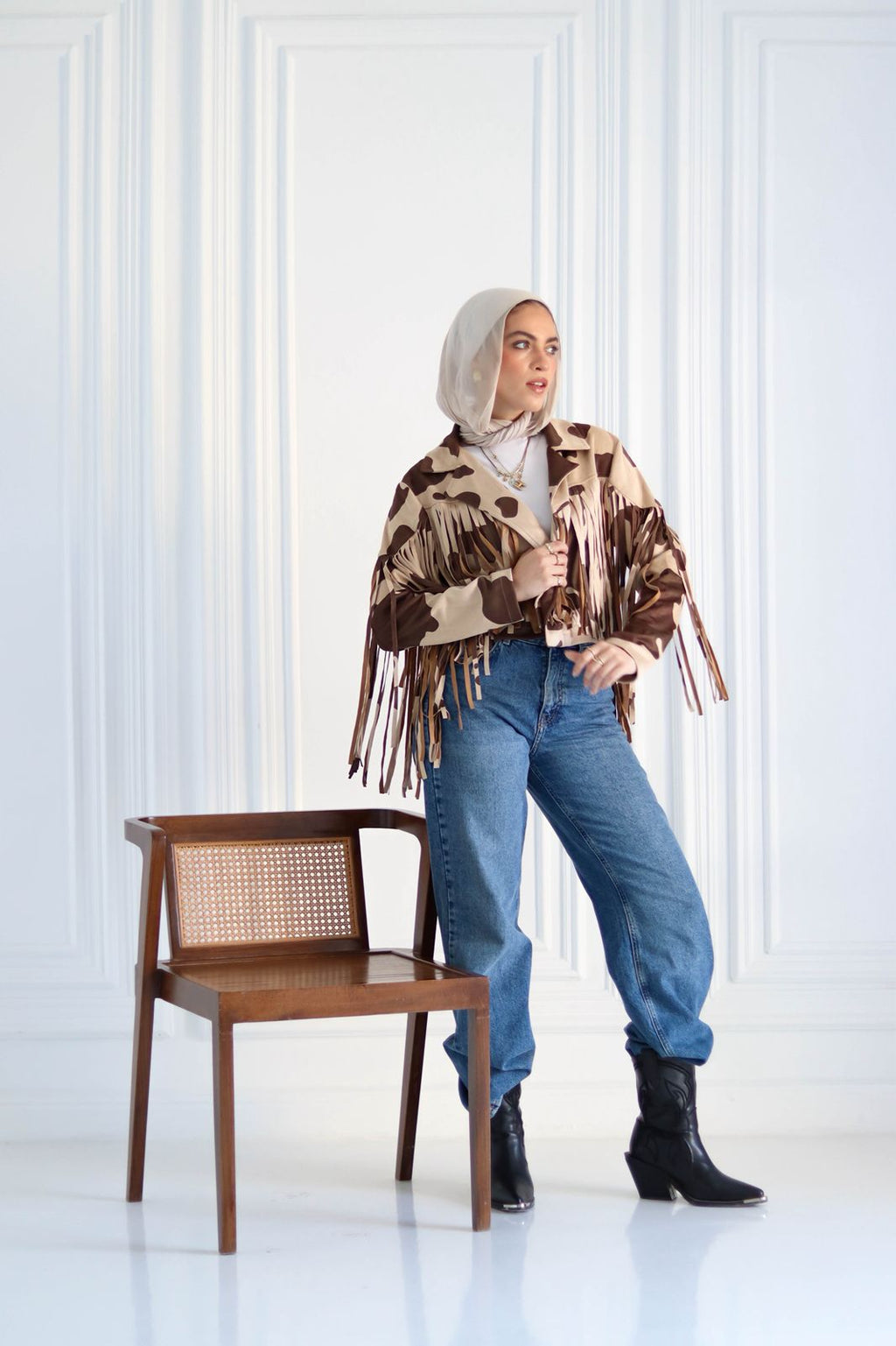 Brown Cow Tassels Jacket