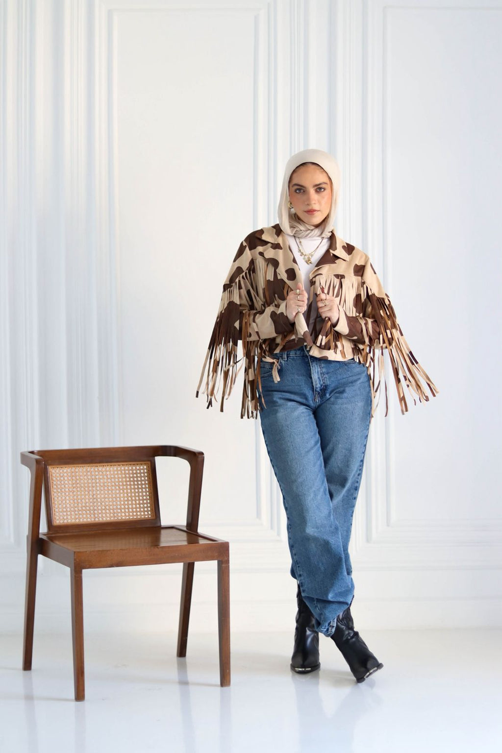 Brown Cow Tassels Jacket
